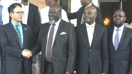 L-R: Mr. Sang-Hoon Jung, Country Director, Korea International Co-Operation Agency (KOICA); Adebayo Shittu, Minister of Communications; Arch. Sunny Echono, Permanent Secretary, Federal Ministry of Communications, and Tope Fashedemi, Director of e-Government, during a Stakeholders Engagement Workshop on e-Government Master Plan 2020 held by Federal Ministry of Communications in Abuja....yesterday